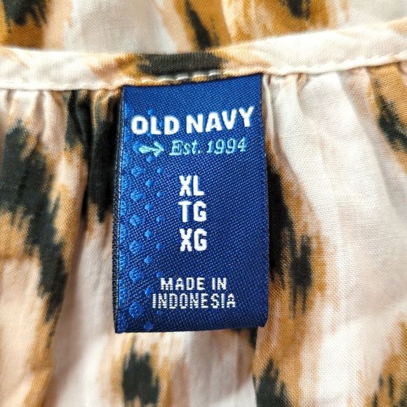 Old Navy Leopard Animal Print Top XL - Picture 3 of 4